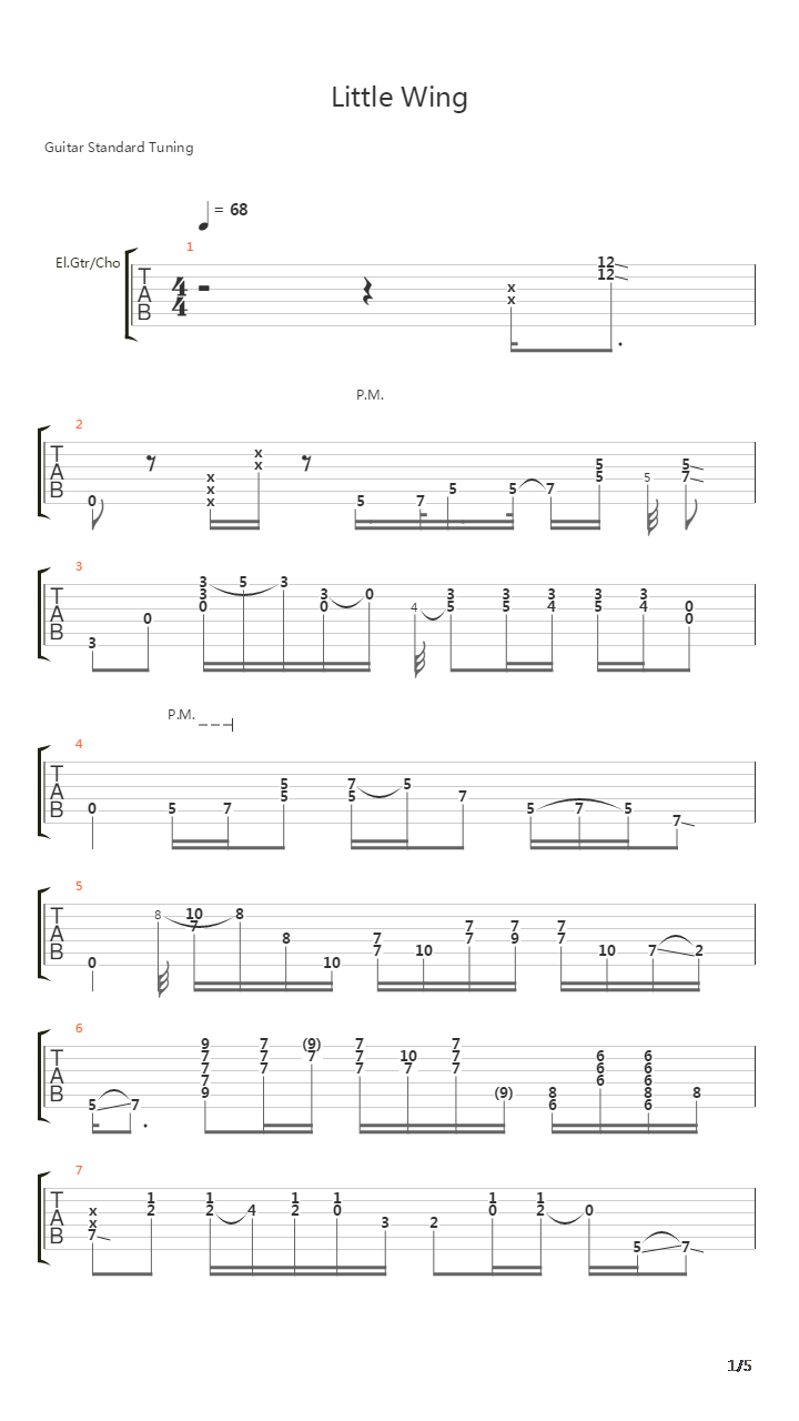 Little Wing吉他谱