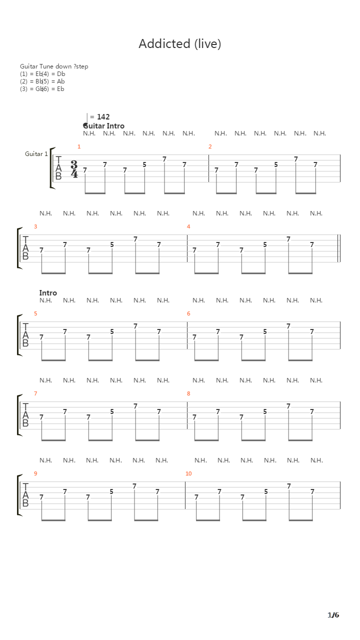 Addicted吉他谱