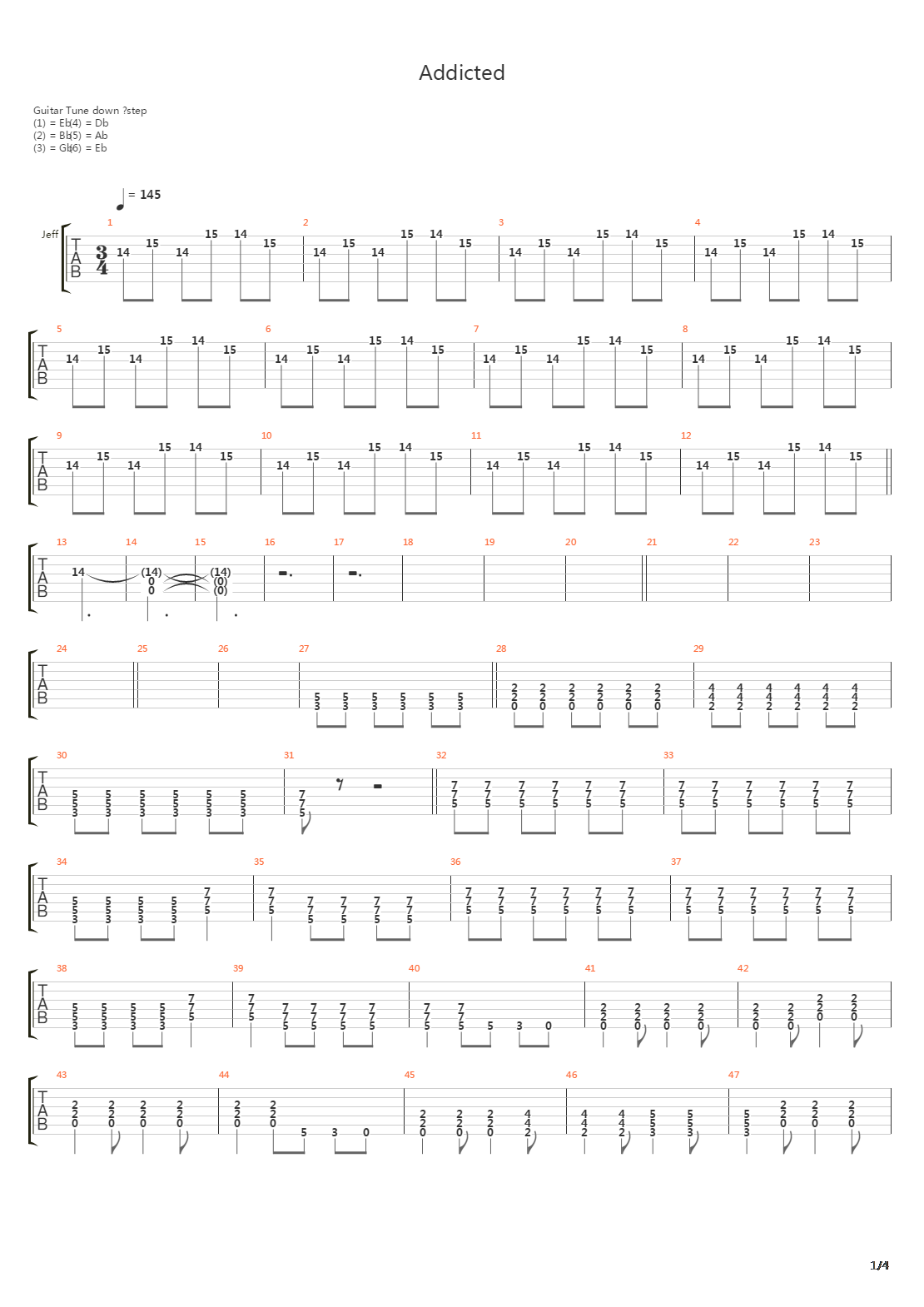 Addicted吉他谱