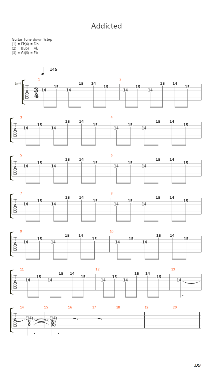 Addicted吉他谱
