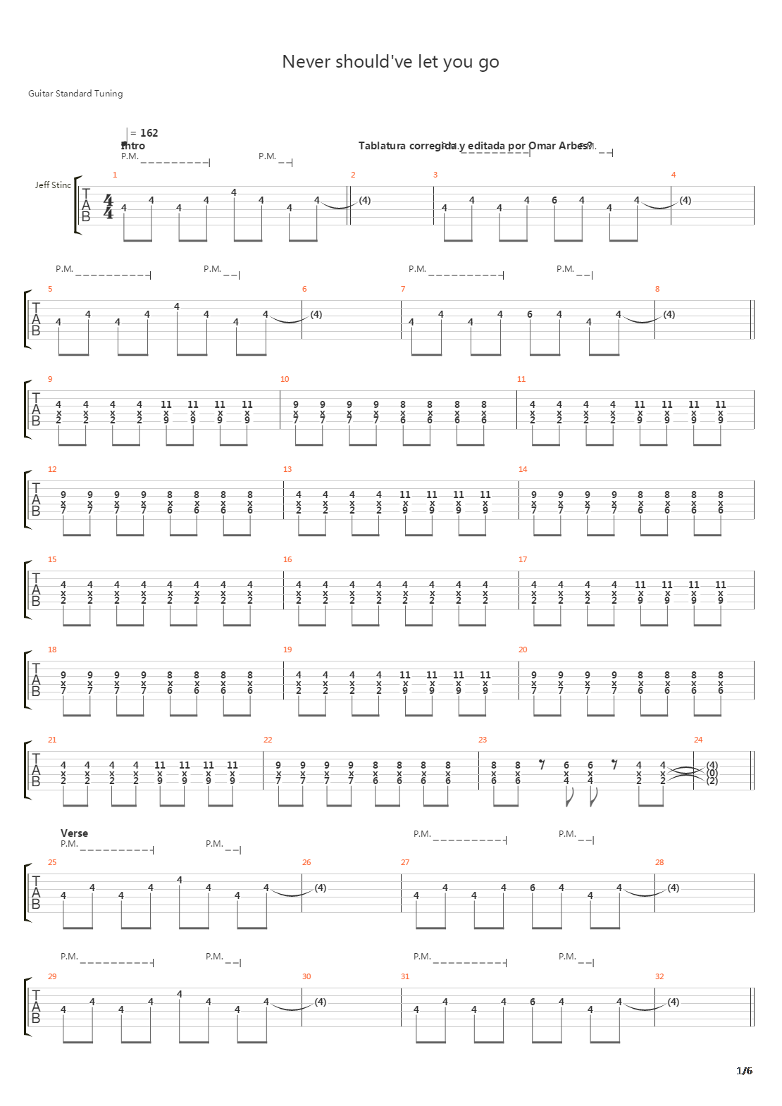 Never Should Have Let You Go吉他谱