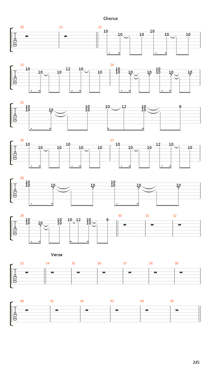One吉他谱