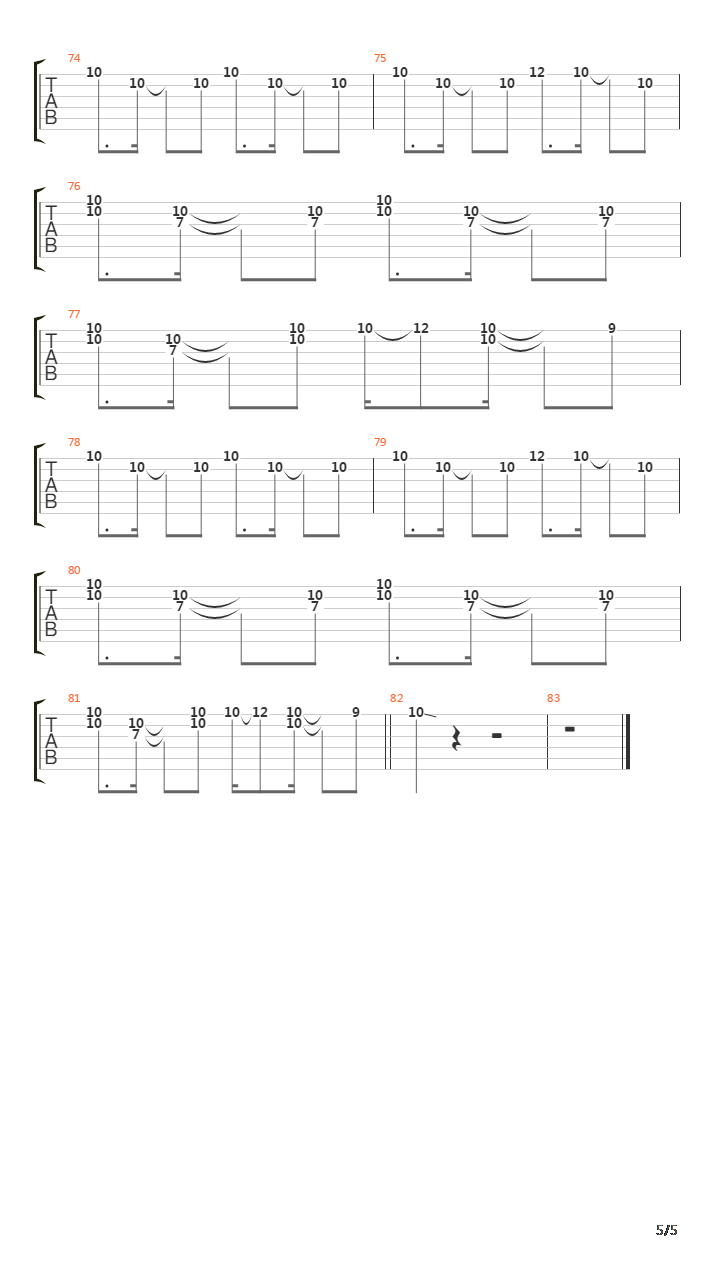 One吉他谱