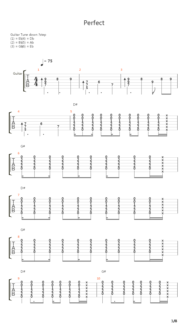 Perfect吉他谱