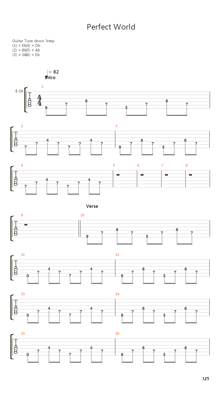 Perfect World吉他谱