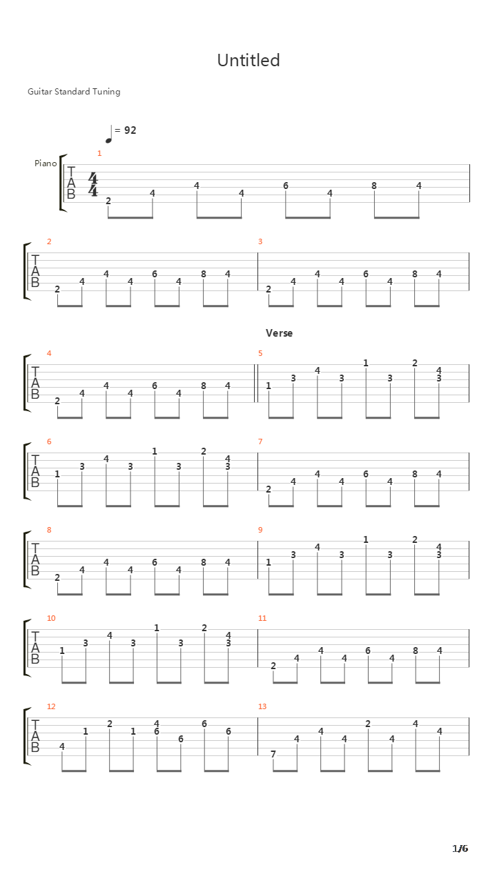 Untitled吉他谱
