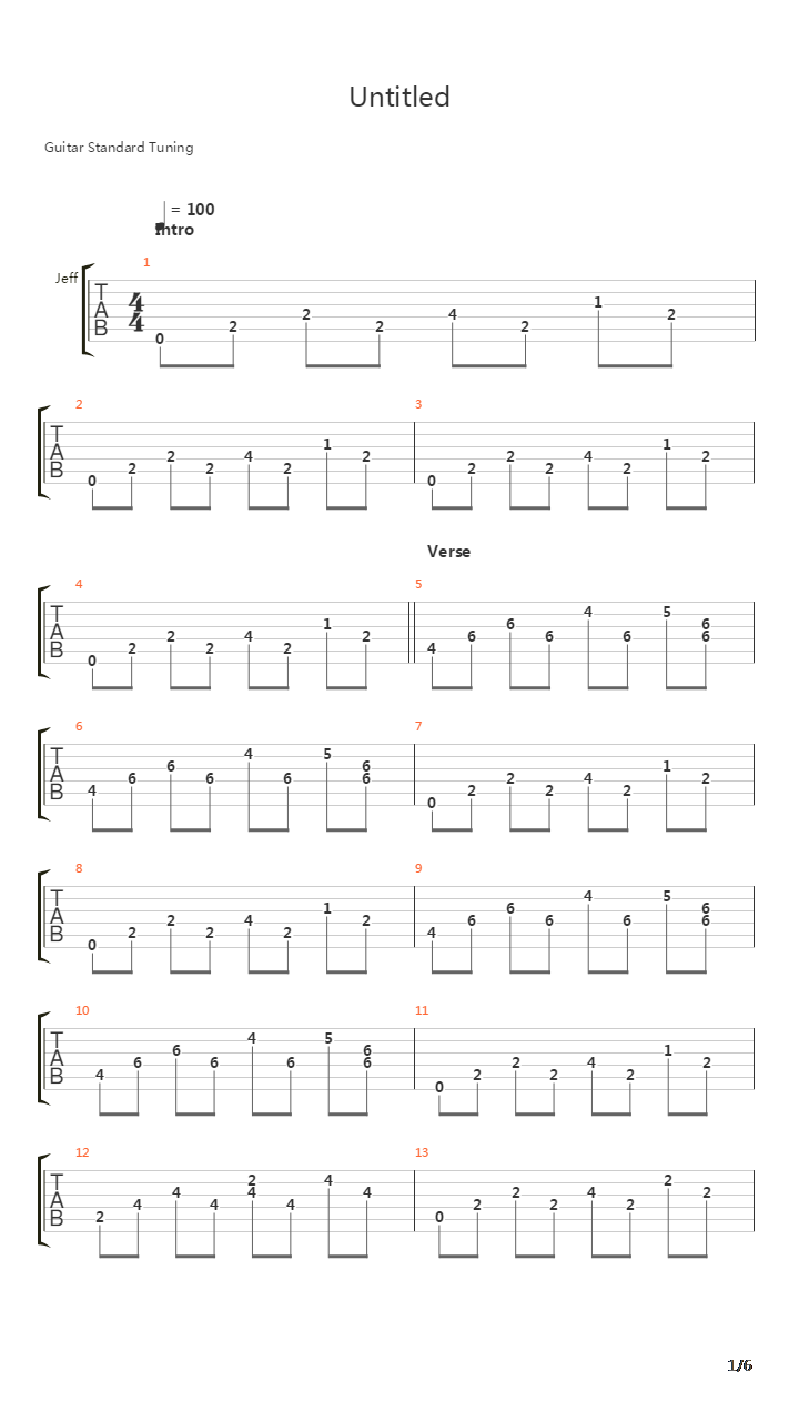 Untitled吉他谱