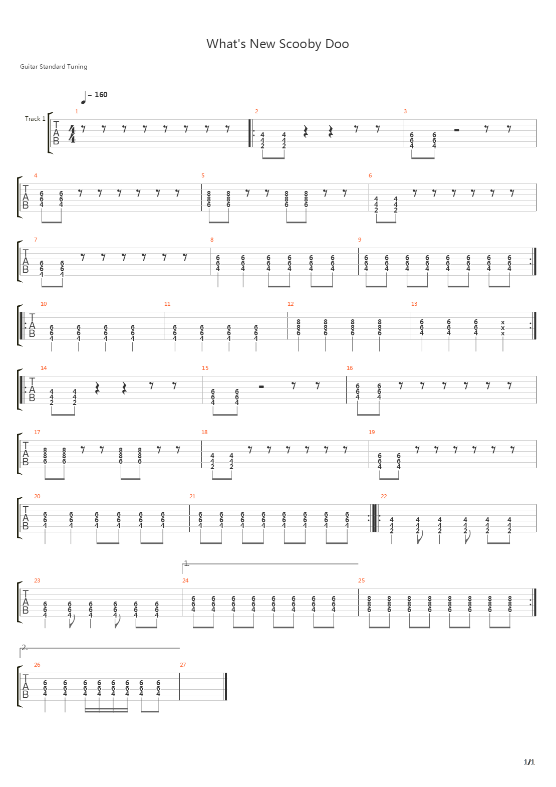 Whats New Scooby Doo吉他谱
