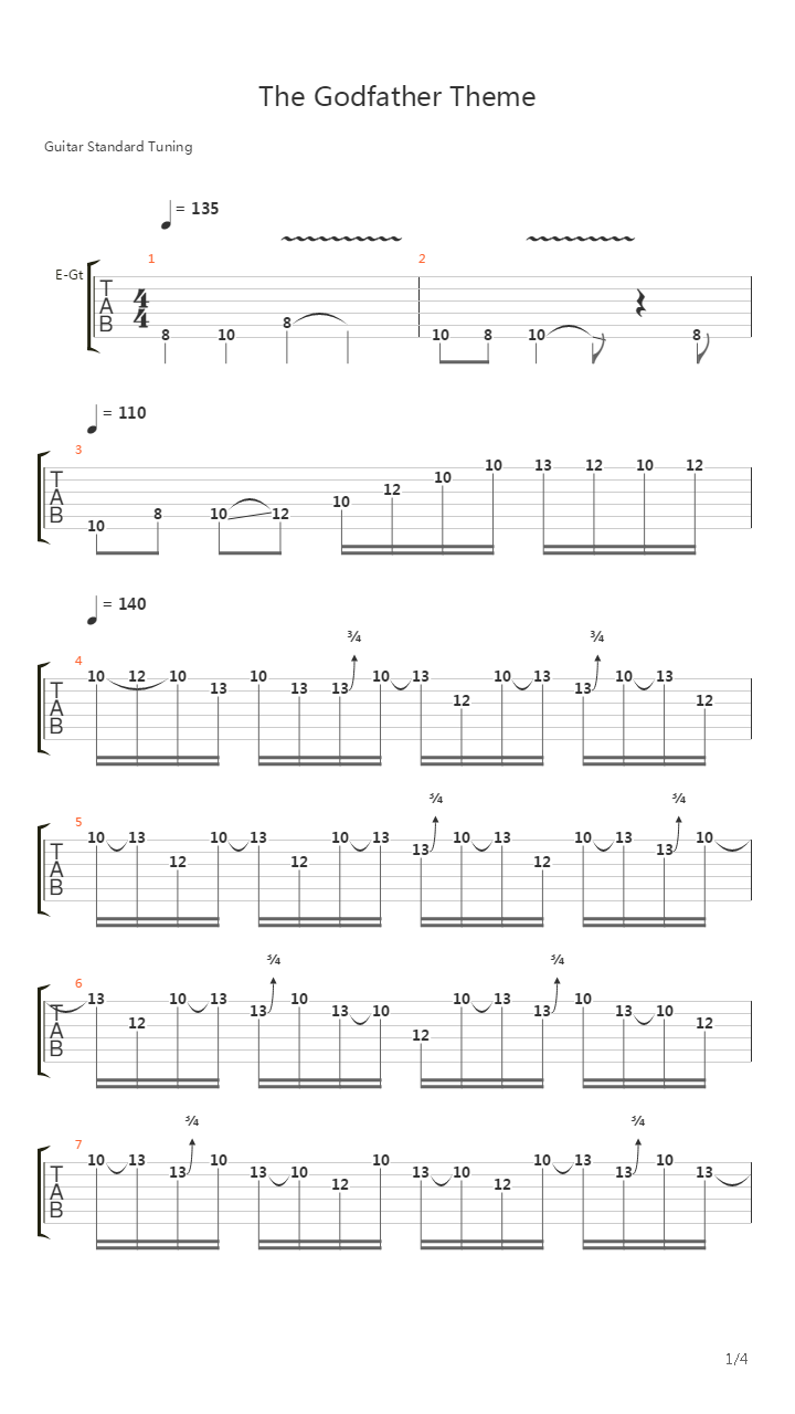 Godfather Theme吉他谱