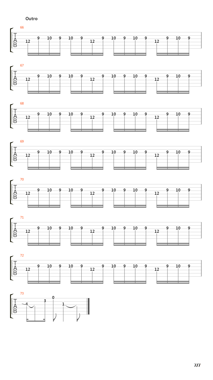 gotten吉他谱图片