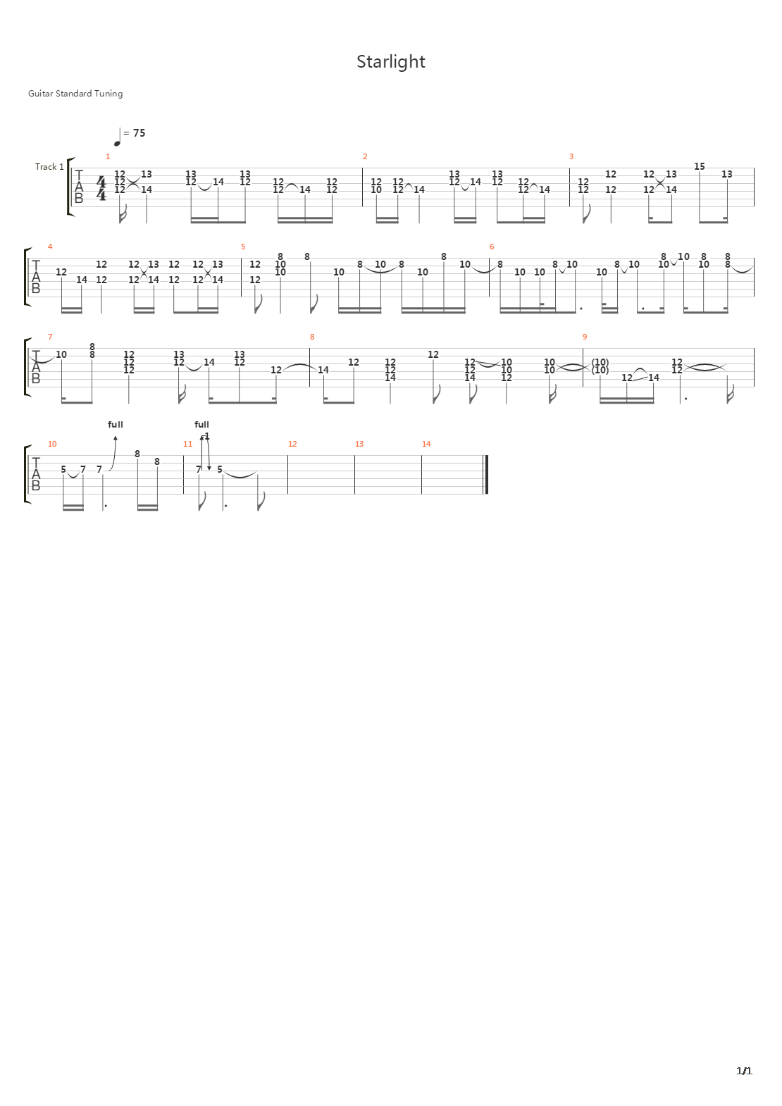 Starlight吉他谱