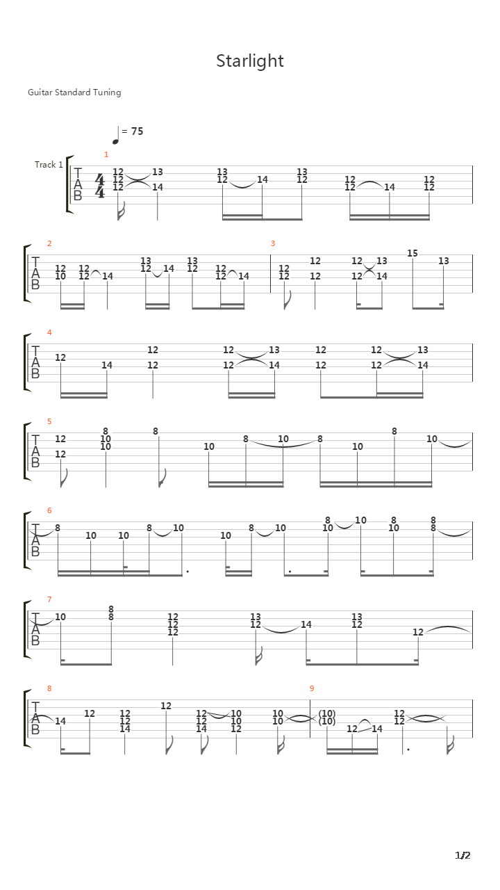 Starlight吉他谱