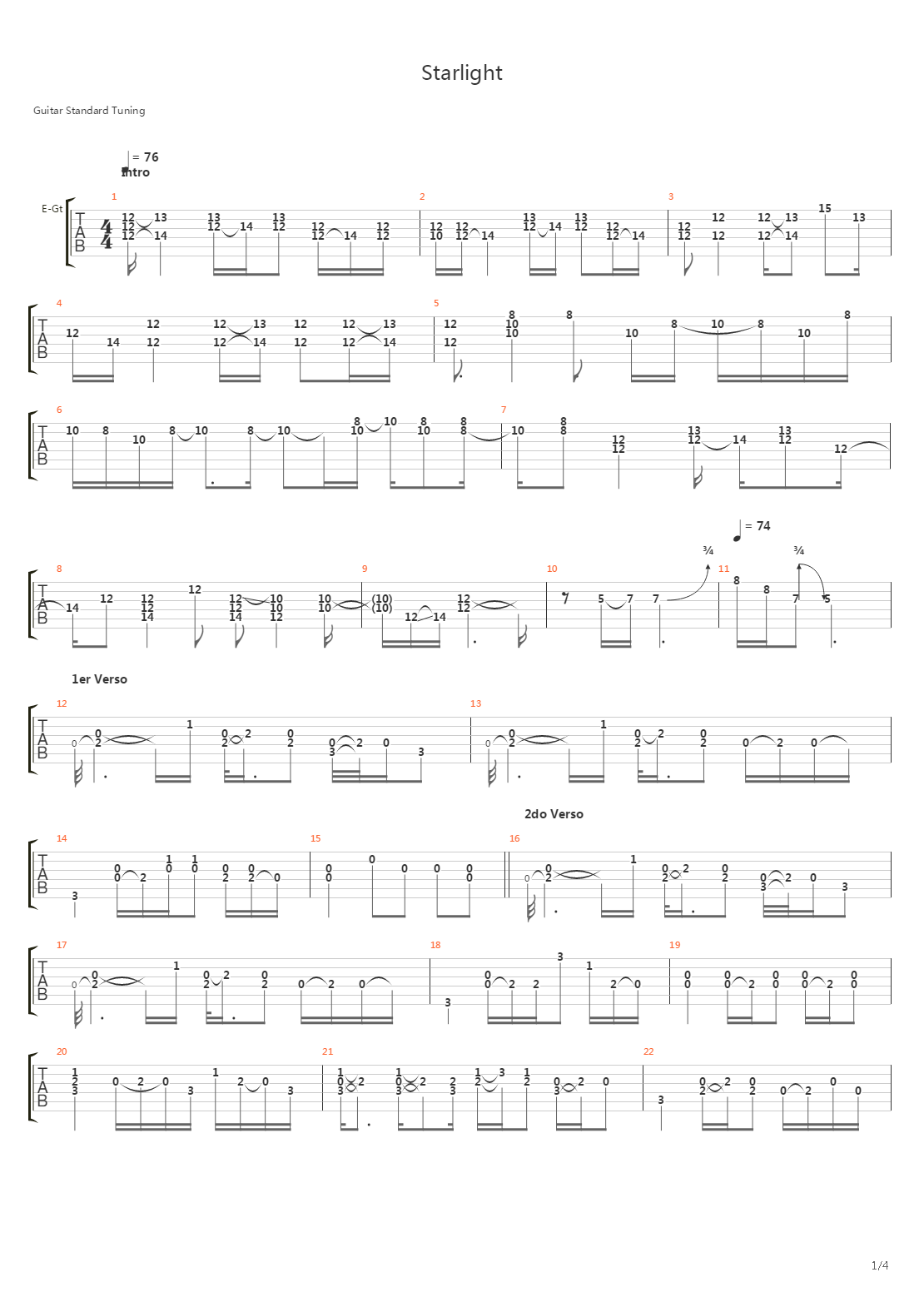 Starlight吉他谱