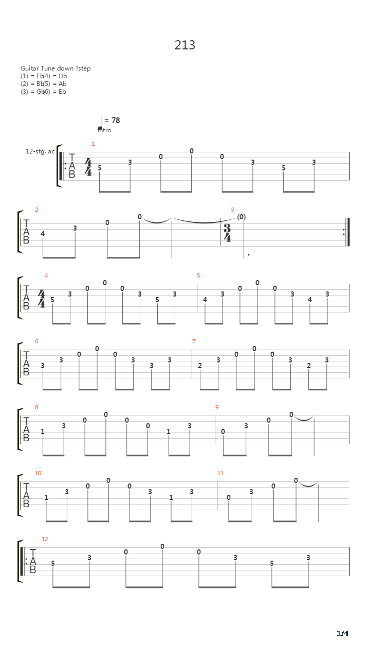 213吉他谱