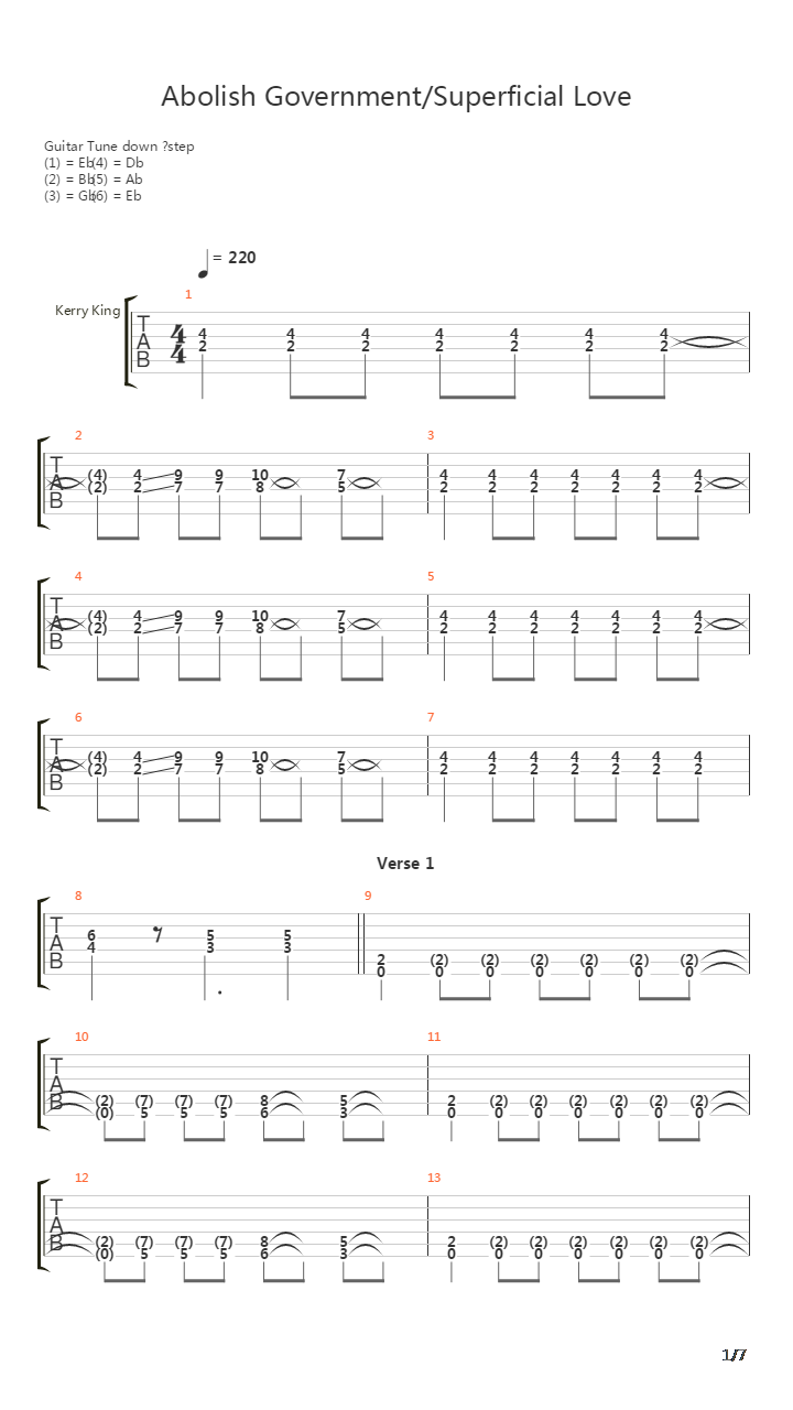 Abolish Government - Superficial Love吉他谱
