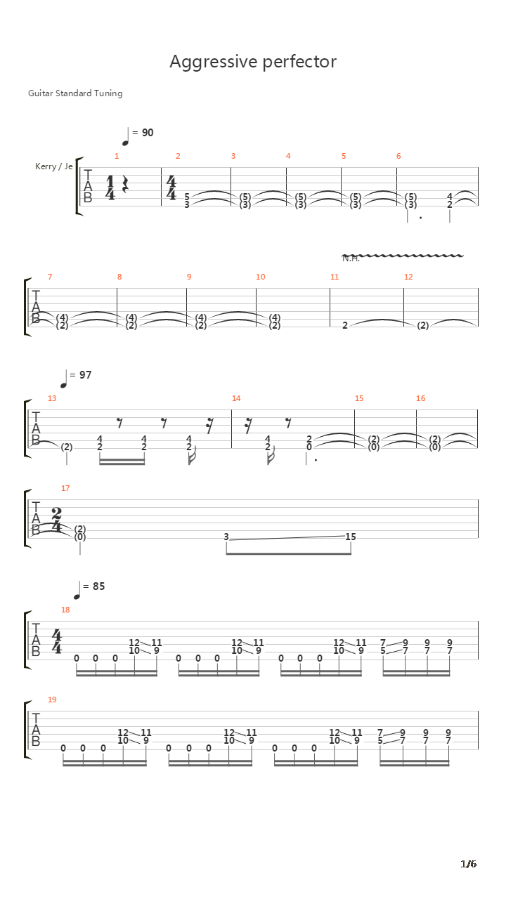 Aggressive Perfector吉他谱