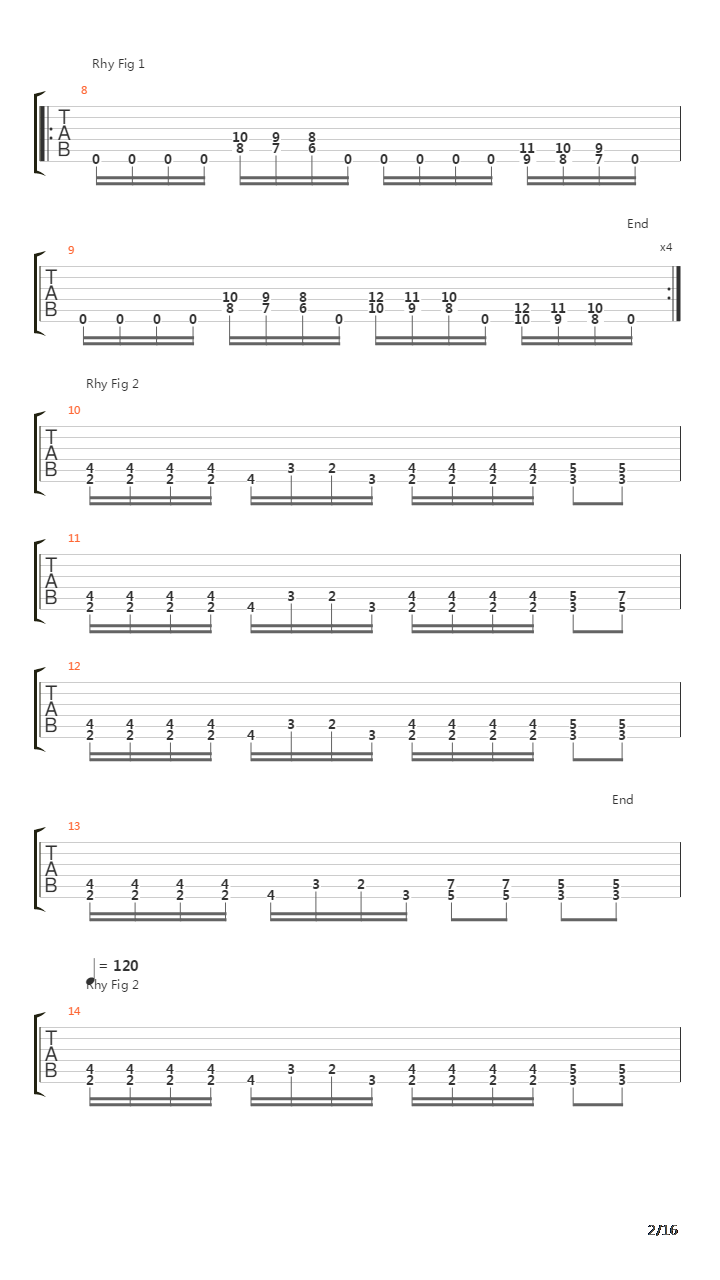 At Dawn They Sleep吉他谱