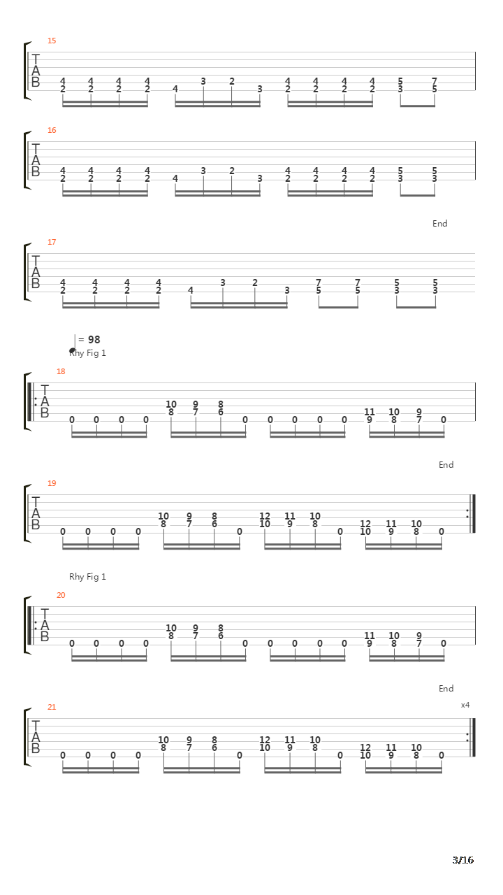 At Dawn They Sleep吉他谱