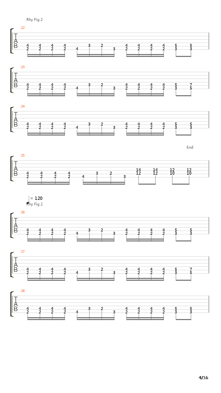 At Dawn They Sleep吉他谱