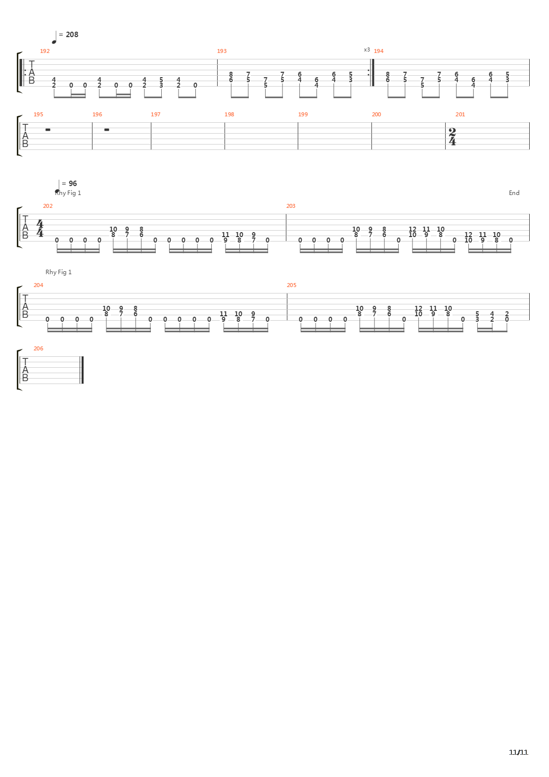 At Dawn They Sleep吉他谱