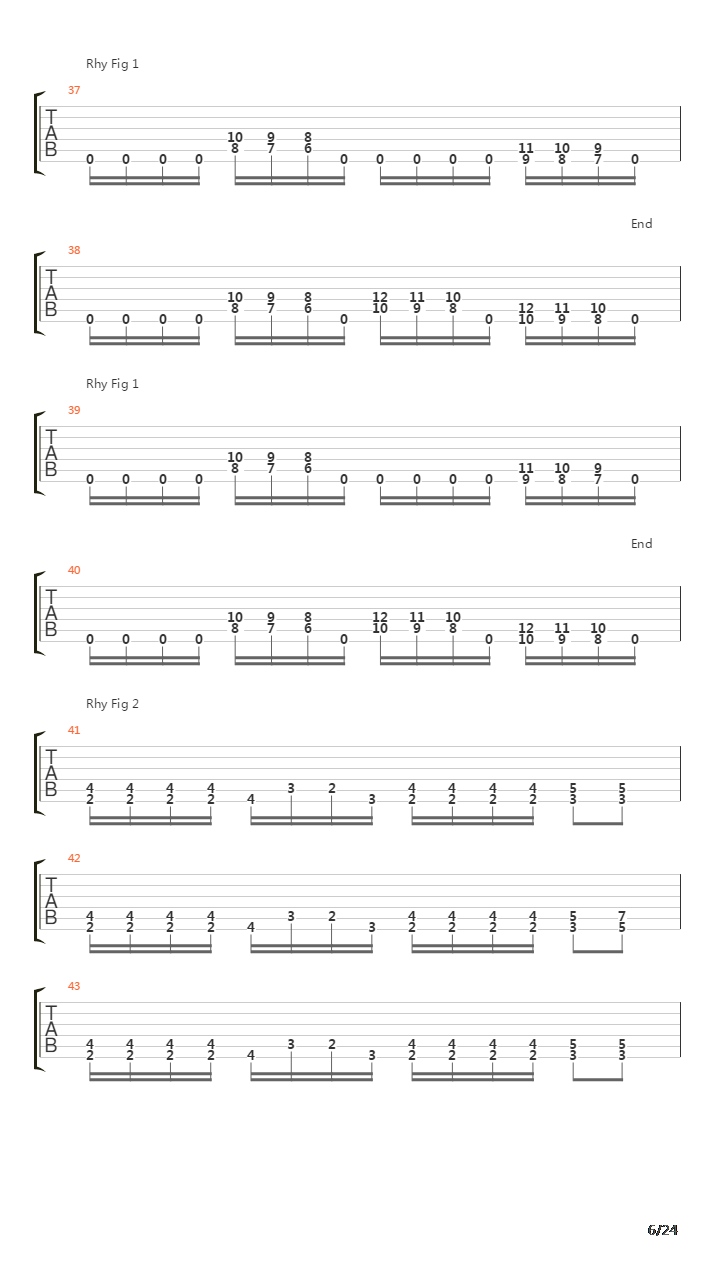 At Dawn They Sleep吉他谱