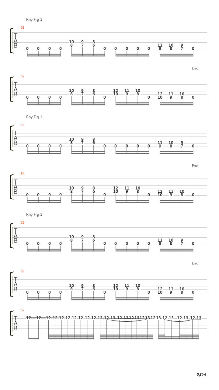 At Dawn They Sleep吉他谱