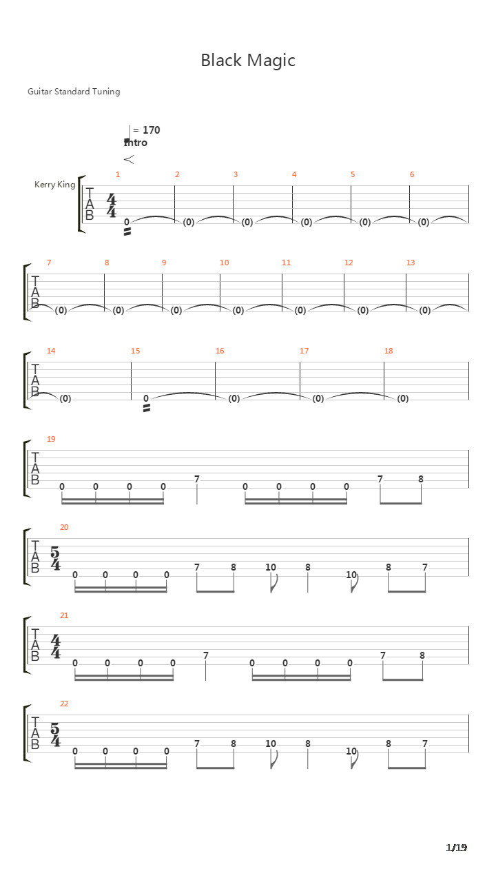 Black Magic吉他谱