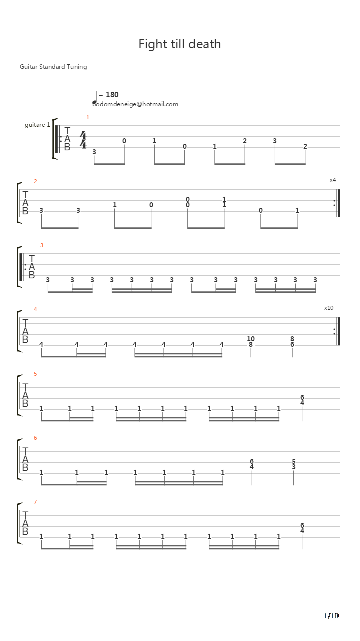 Fight Till Death吉他谱
