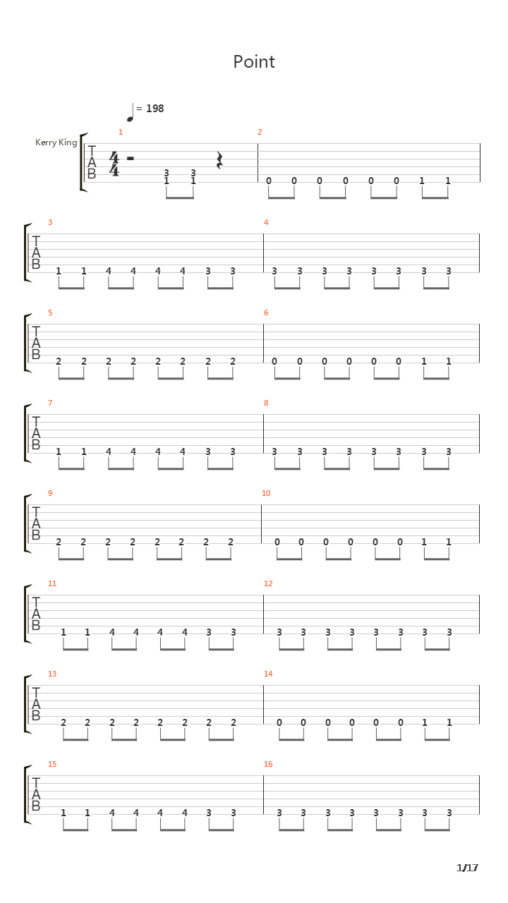 Point吉他谱