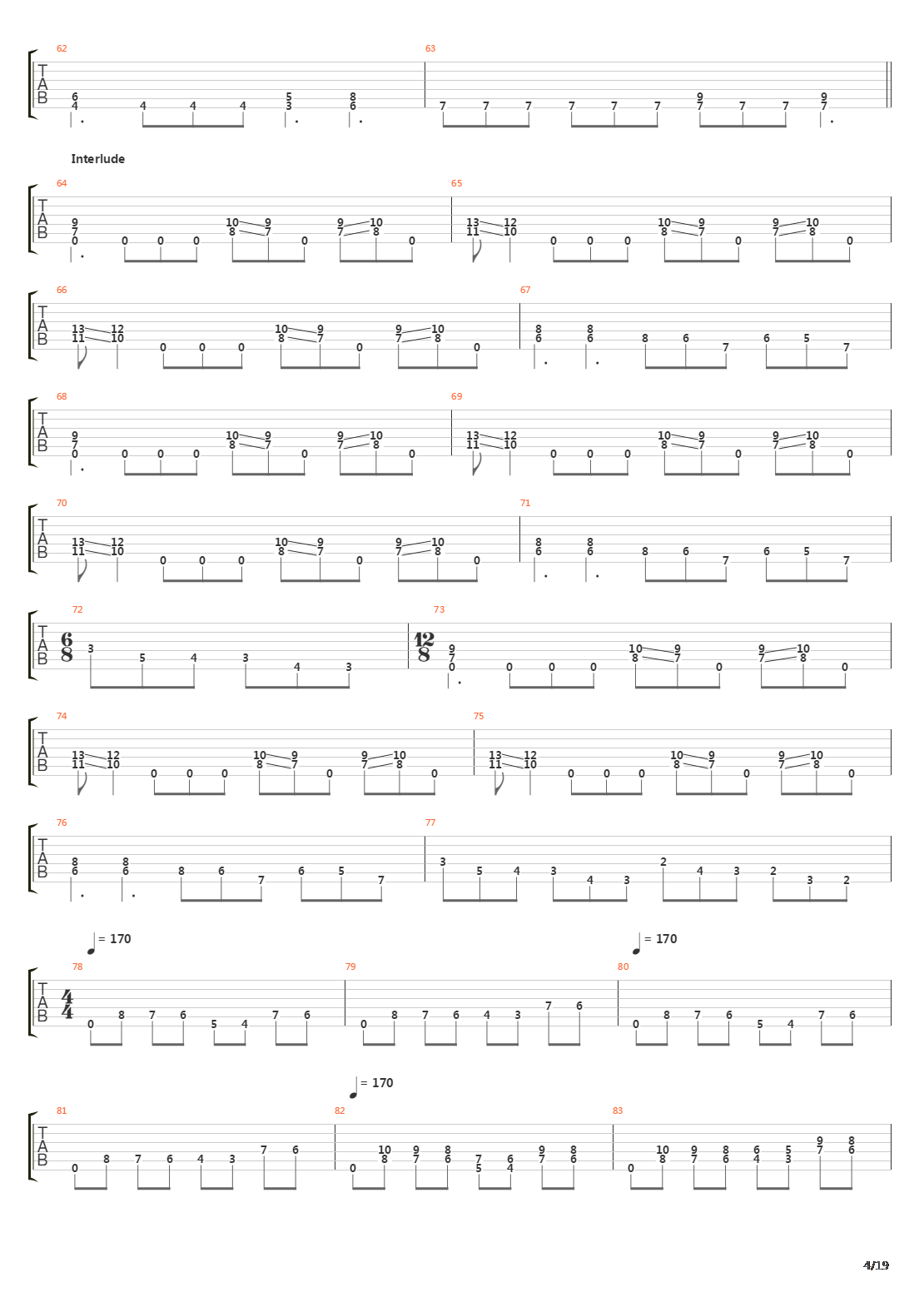 Postmortem吉他谱