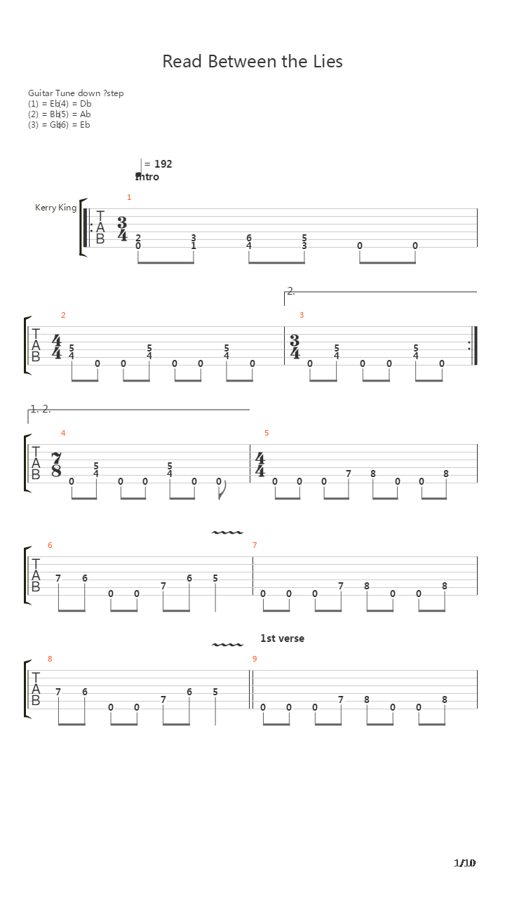 Read Between The Lines吉他谱