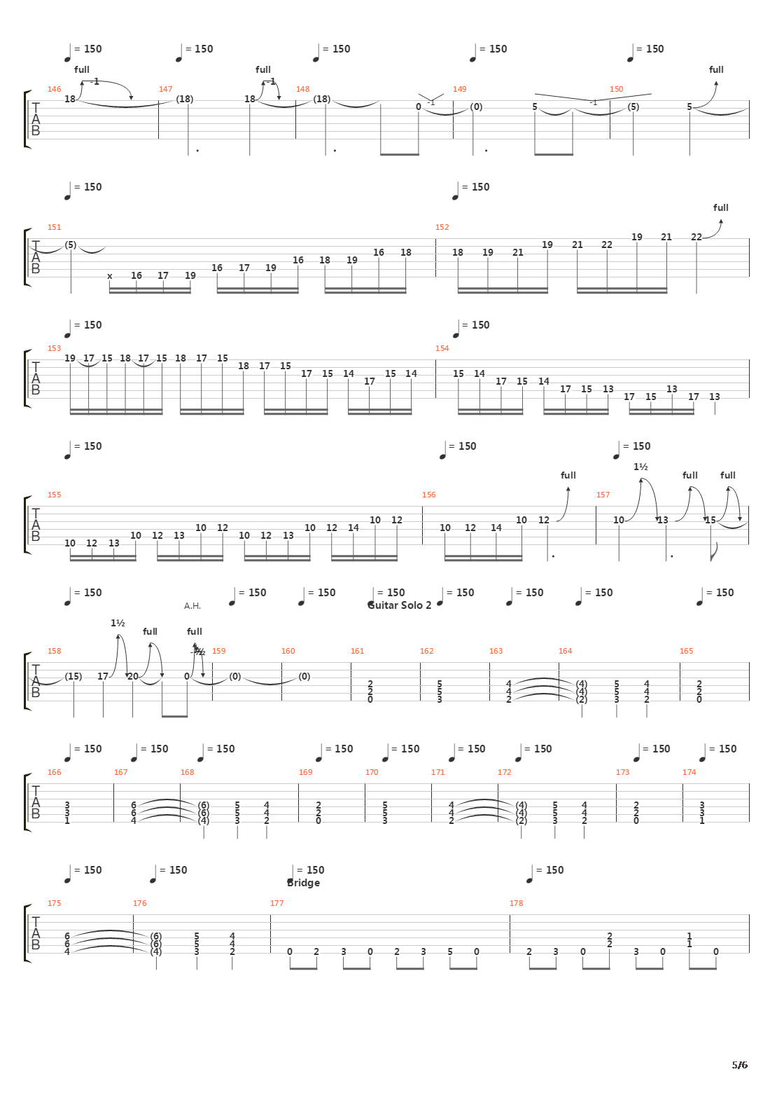 Seasons In The Abyss吉他谱