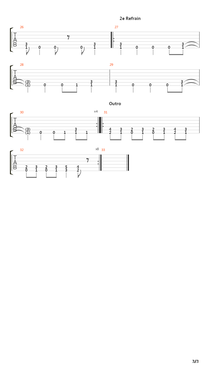 Threshold吉他谱