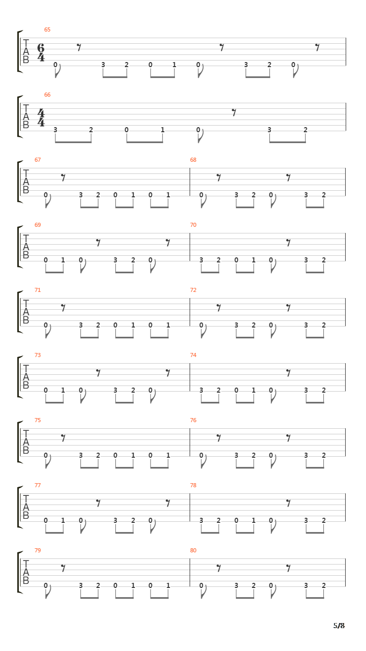 Threshold吉他谱