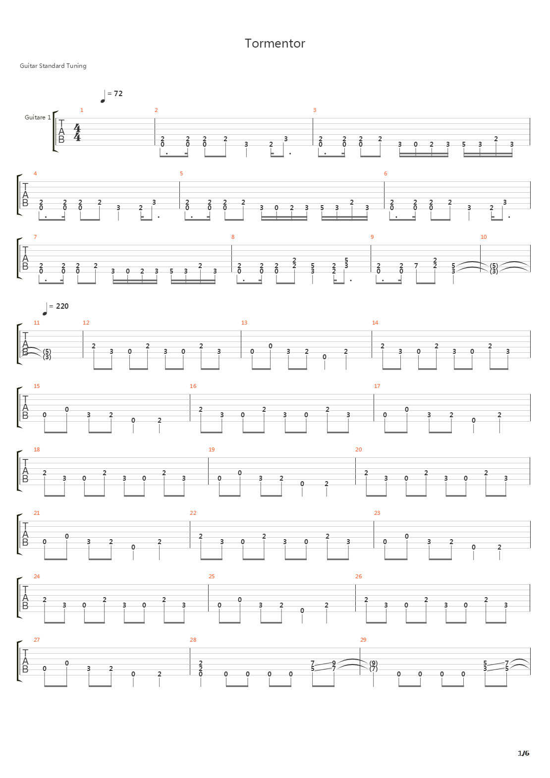 Tormentor吉他谱