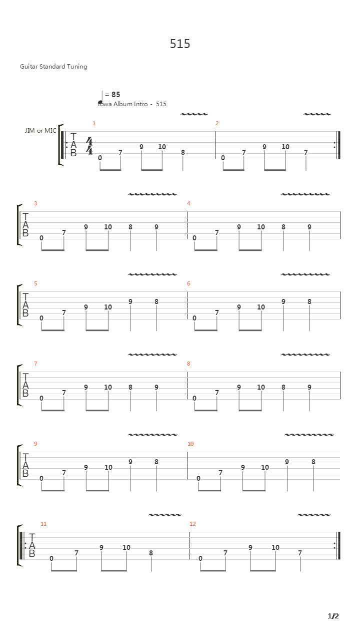 515吉他谱