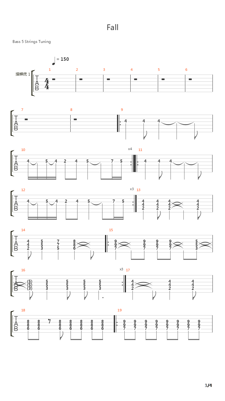 Fall吉他谱