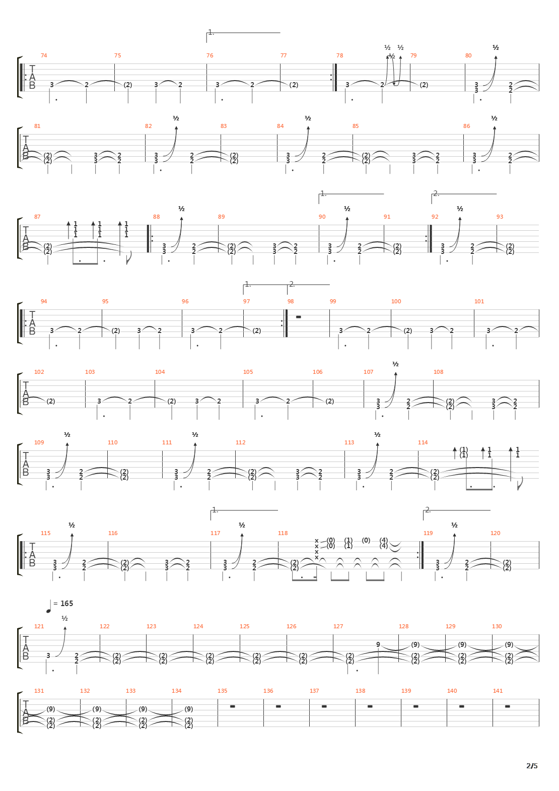 Iowa吉他谱