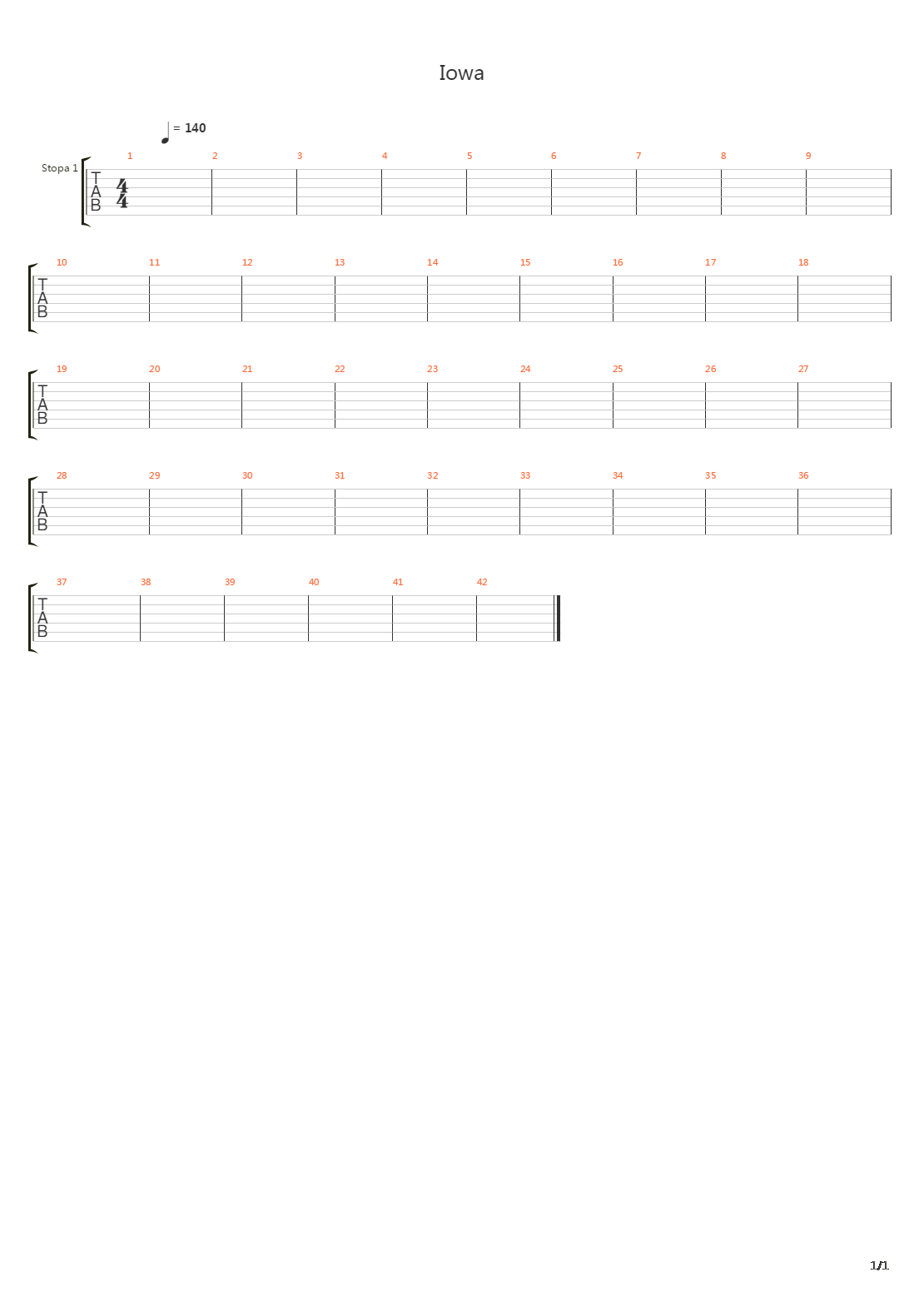 Iowa吉他谱