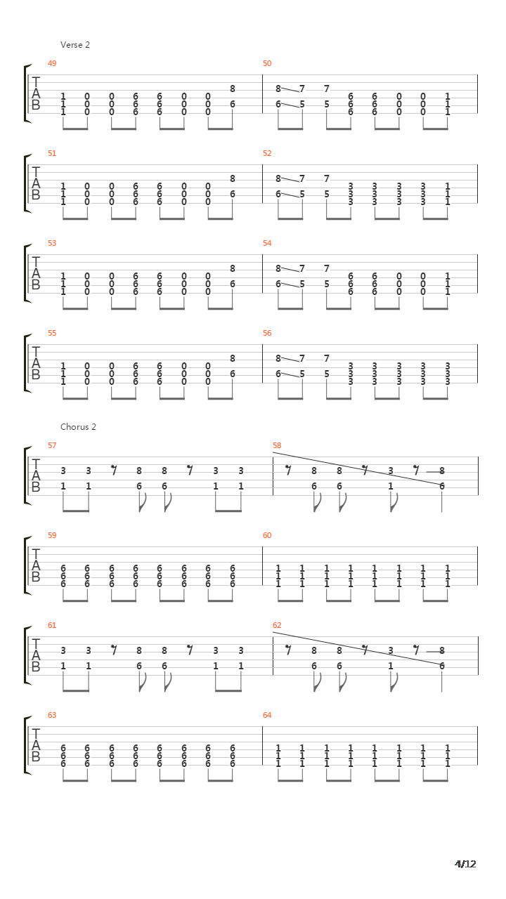 Left Behind All Scores吉他谱