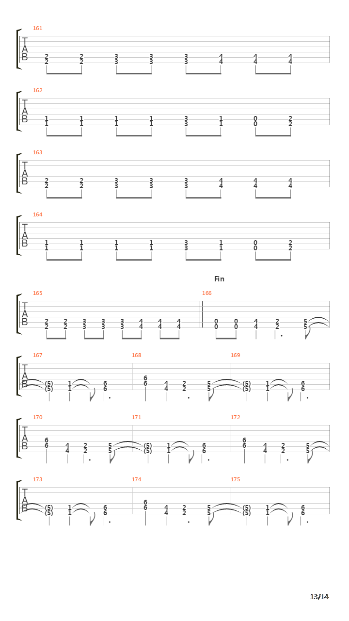 Metabolic吉他谱