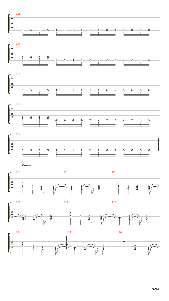 Metabolic吉他谱