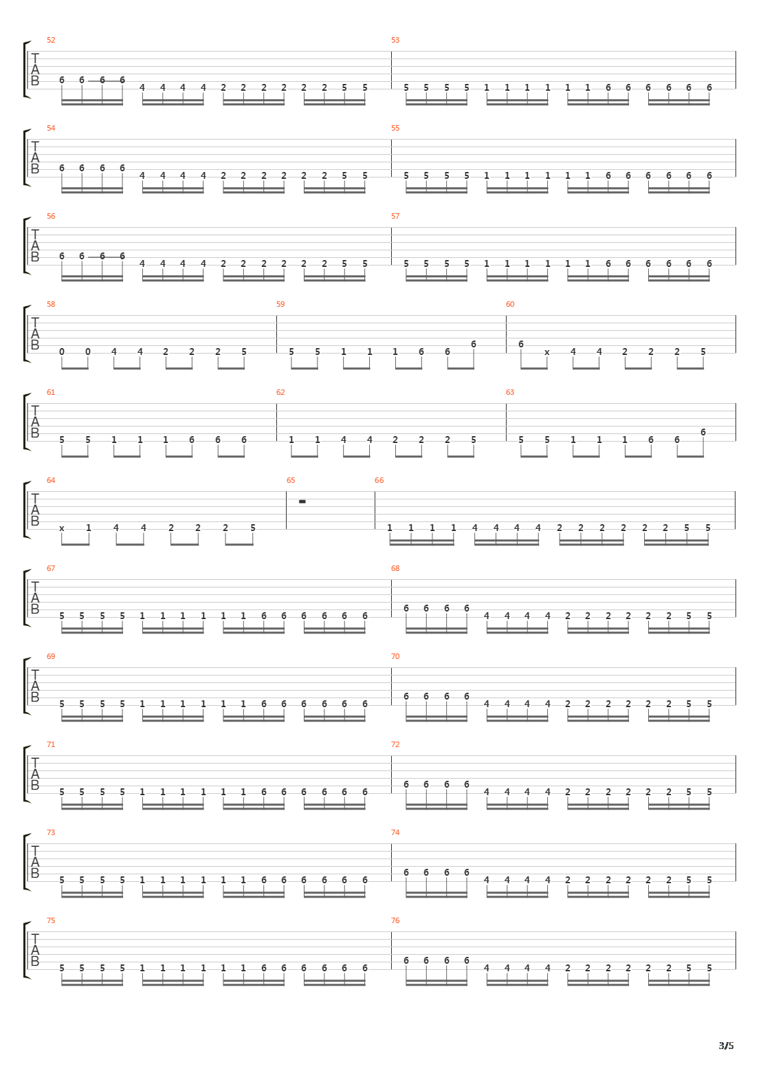 Metabolic吉他谱