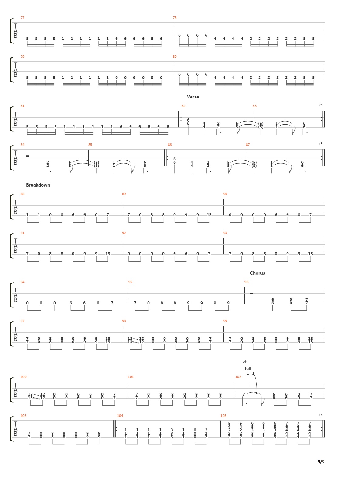 Metabolic吉他谱