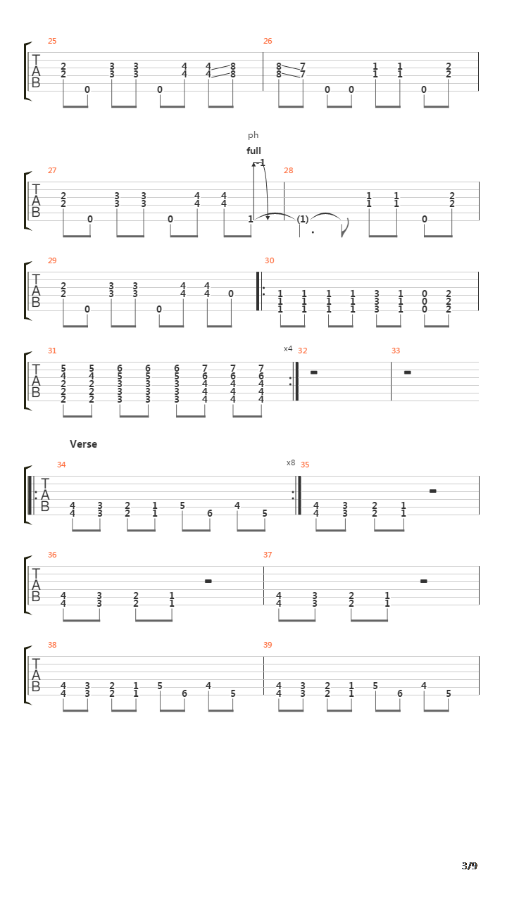 Metabolic吉他谱