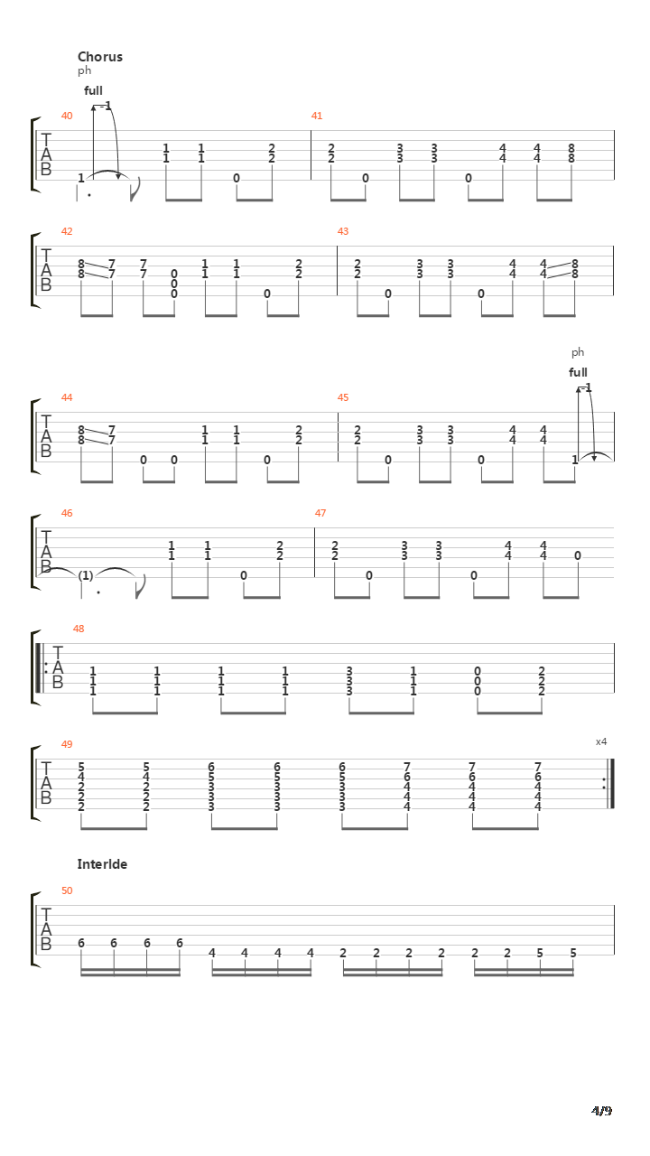 Metabolic吉他谱