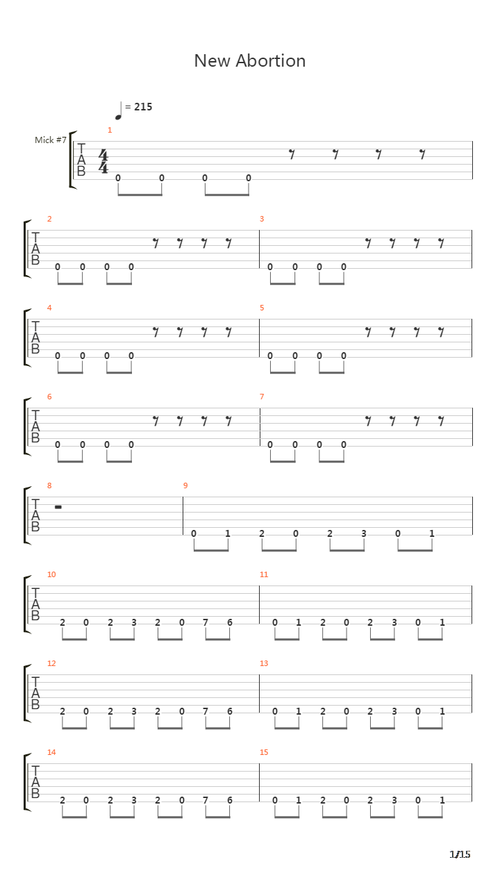 New Abortion吉他谱