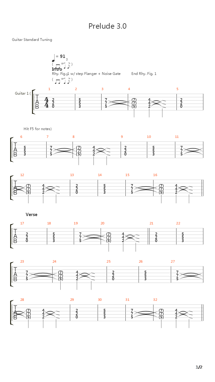 Prelude 30吉他谱