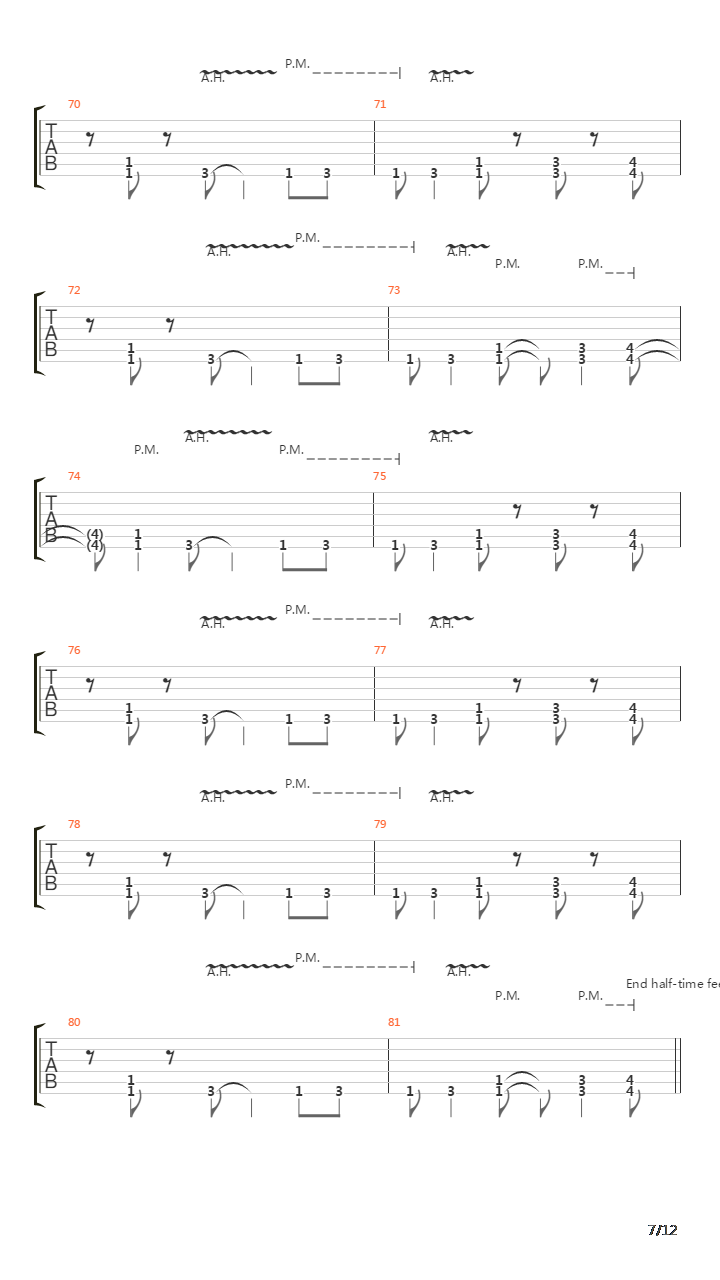 Pulse Of The Maggots吉他谱