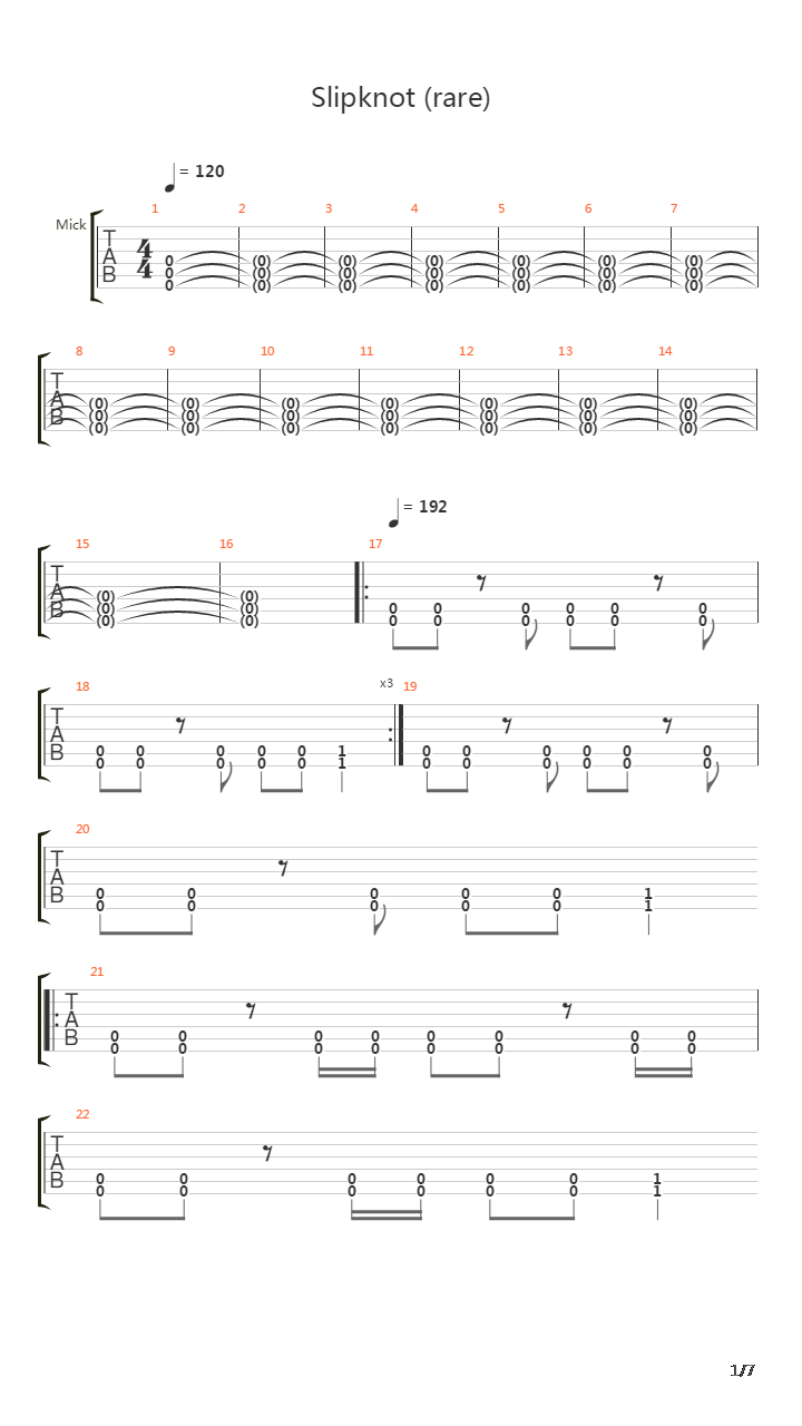 Slipknot吉他谱